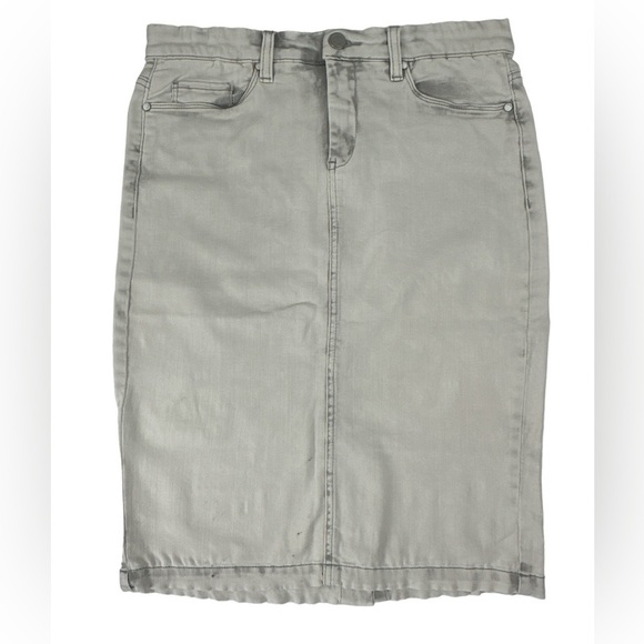 Blank NYC Dresses & Skirts - BLANK NYC Distressed Grunge White Washed Denim Skirt